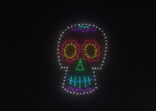 sugar skull drone image